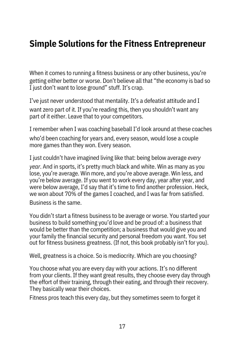 Fitness Business: The Definitive Guide to Being a Fitness Entrepreneur