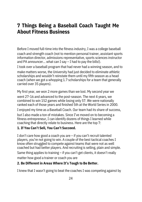 Fitness Business: The Definitive Guide to Being a Fitness Entrepreneur
