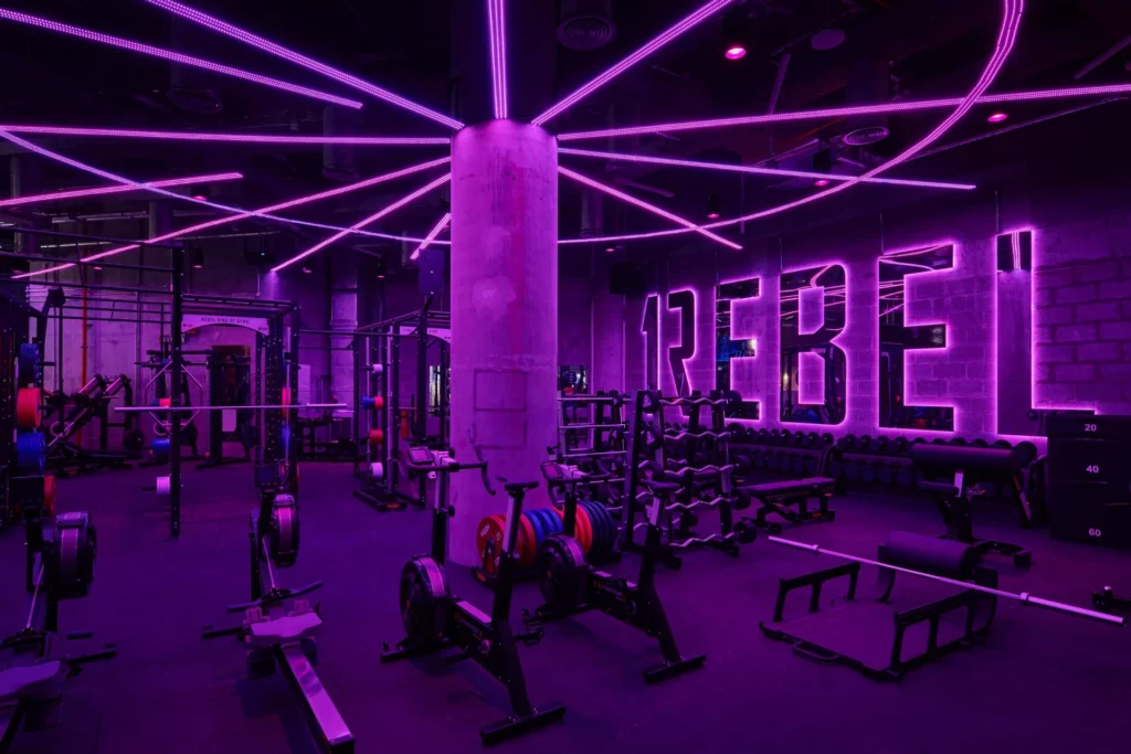 không gian tập luyện 1Rebel London